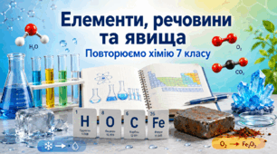 Елементи, речовини та явища: повторюємо хімію 7 класу