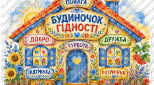 🏡 Плакат «Будиночок гідності» (до уроку Мова Гідності)