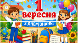 Плакат «1 вересня — З Днем знань!»