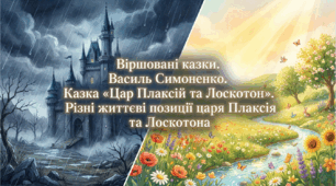 5 клас. Віршовані казки. Василь Симоненко. Казка "Цар Плаксій та Лоскотон". Різні життєві позиції царя Плаксія та Лоскотона. Презентація, інфографіка, робочий аркуш