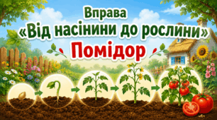 Вправа «Від насінини до рослини. Помідор»