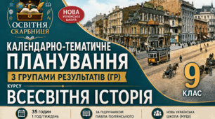 Календарно-тематичне планування з ГР курсу Всесвітня історія 9 клас НУШ. 35 год/1 год, за підручником Полянський