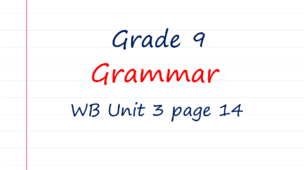 Prepare 9. Unit 3. Grammar (WB page 14)