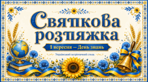 Розтяжка 1 вересня День знань