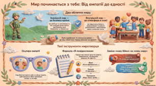 🕊️ Готовий комплект: Розгорнутий конспект + Презентація виховної години «Мир починається з кожного з нас»